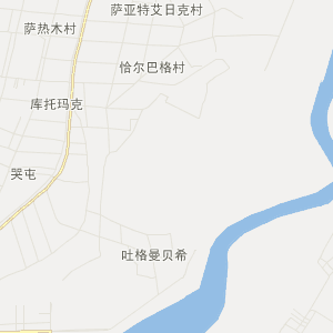 和田地区墨玉县行政地图