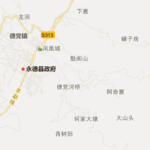 临沧市永德县行政地图
