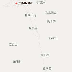 阿坝藏族羌族自治州小金县行政地图