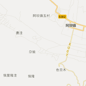阿坝藏族羌族自治州阿坝县地图