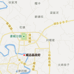 内江市威远县地图