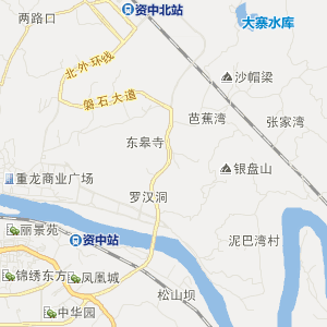 内江市资中县地图
