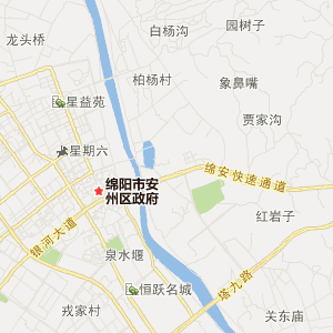 绵阳市安州区地图