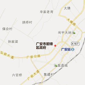 广安市前锋区金融休闲地图