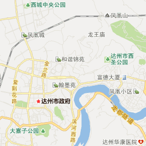 达州市通川区地理地图