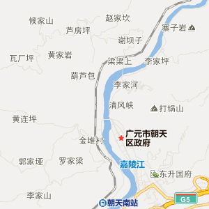 广元市朝天区历史地图