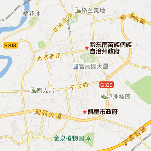 黔东南苗族侗族自治州凯里市地图