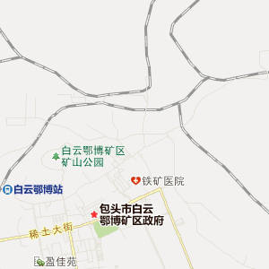 包头市白云鄂博矿区地图