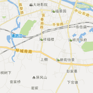宜春市袁州区行政地图