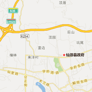 莆田市仙游县地图