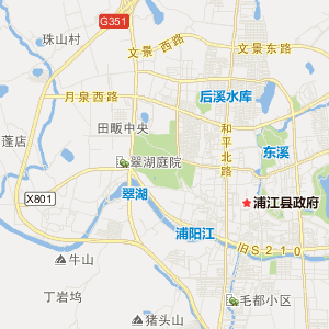 金华市浦江县历史地图