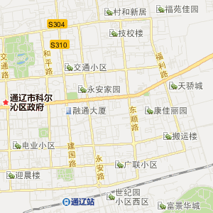 通辽市科尔沁区地图