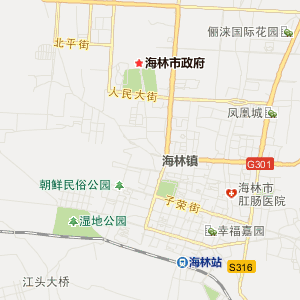 牡丹江市海林市地图