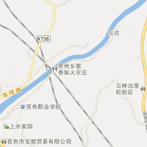 百色学院杨大屯地图图片