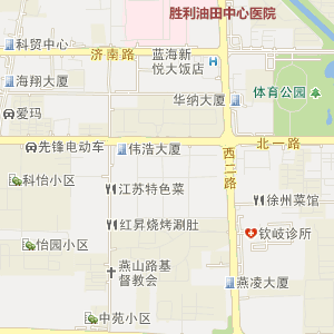 胜利油田中心医院地图图片