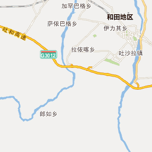 图_和田地区职专学校交通线路地图_ 新疆维吾尔自治区 和田地区地图