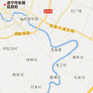 遂宁市安居区地图