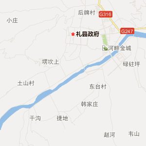 甘肃礼县地图图片