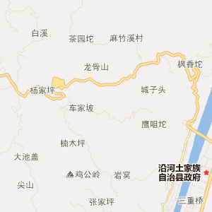 沿河土家族自治县行政地图