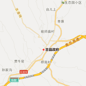 临汾市吉县地理地图