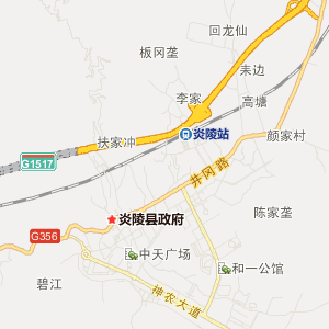 炎陵县高清地图图片