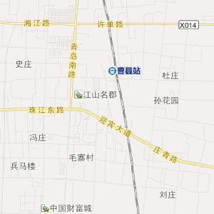 曹县城区道路名称地图图片