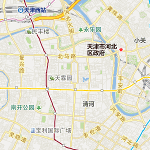 天津市河北区行政地图 gs(2018)43号 data08navinfo 1公里